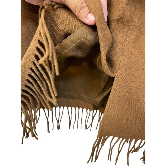 Jones New York 100% Wool Fringe Skirt Brown Size 10 Petite Western - Picture 5 of 6